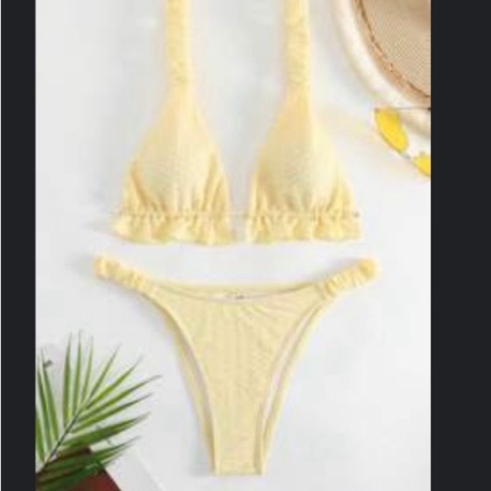 NWT SHEIN Yellow Bikini Set